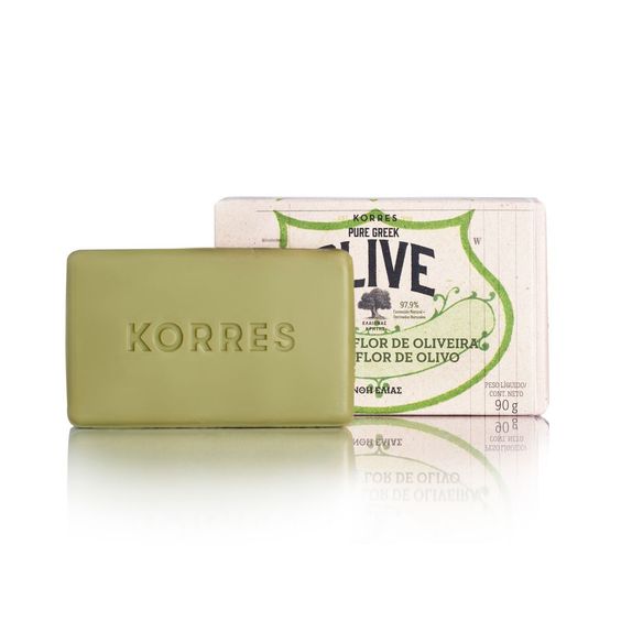 Korres---Sabonete-em-Barra---GREEK-OLIVE---Flor-de-Oliveira-90-g