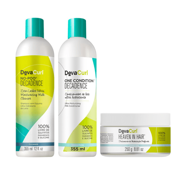 Deva-Curl-No-Poo-Decadence-Shampoo355ml-Condicionador355ml-Mascara-Heave250ml Deva-Curl-No-Poo-Decadence-Shampoo355ml-Condicionador355ml-Mascara-Heave250ml