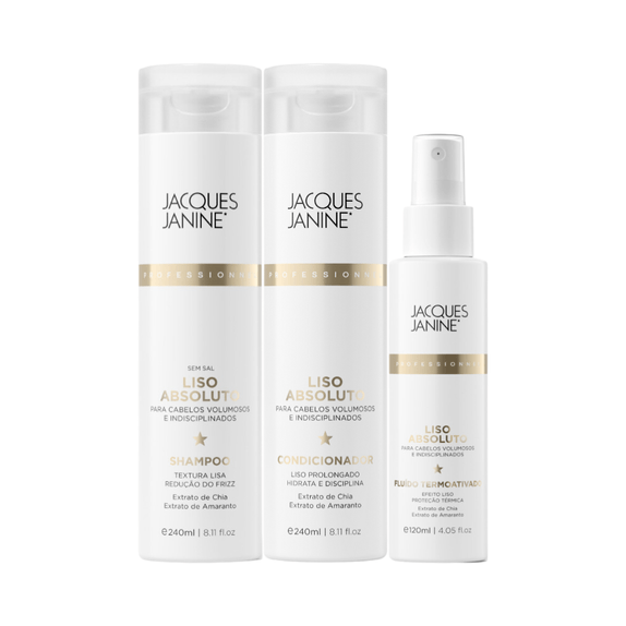 jacques-janine-liso-absoluto-shampoo-240ml-condicionador-240ml-fluido-120ml jacques-janine-liso-absoluto-shampoo-240ml-condicionador-240ml-fluido-120ml