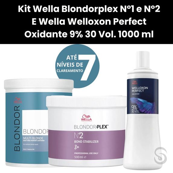 Wella-Kit-Blondorplex-Nº1-800G---Plex-Nº-2-500ml---OX-9--30-Vol.-1-Litro--3-unidades-