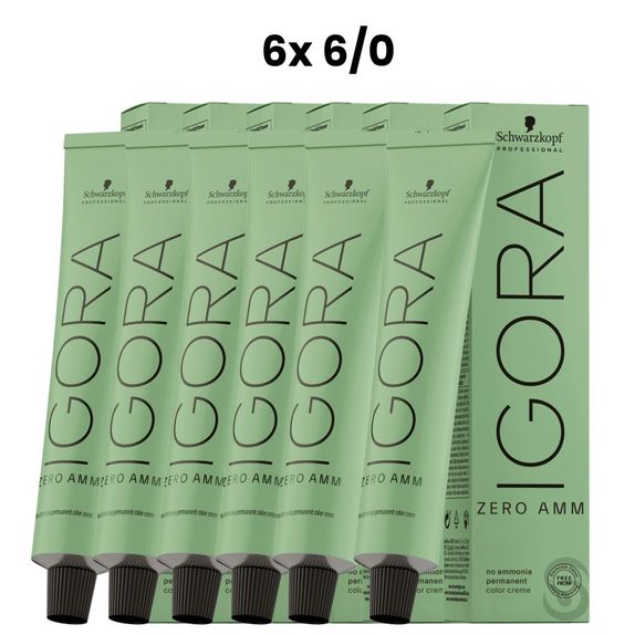 Igora-Zero-Amm-6x60-Louro-Escuro-Natural-60-ml